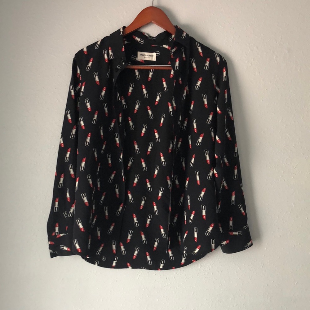 YSL / Saint Laurent Lipstick Button Up Shirt